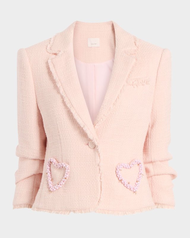 Kalina Textured Beaded Heart Blazer